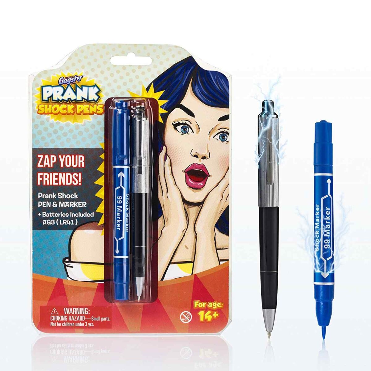 Prank Shock Pens - Electric Shocking Pen and Marker Set of 2