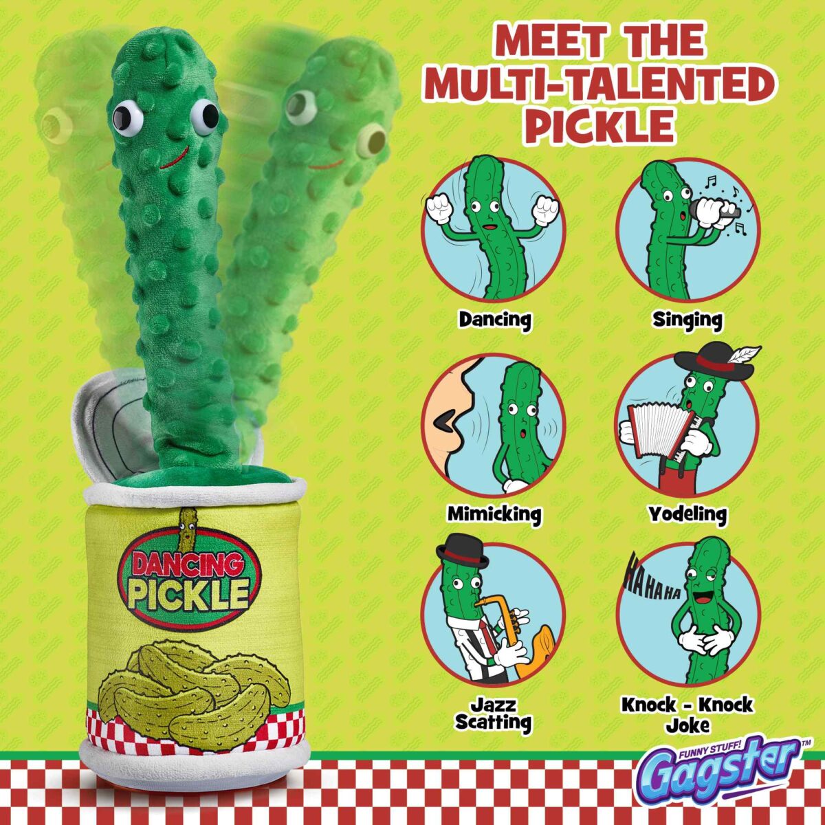 singing pickle toy mimicking toy gifts funny