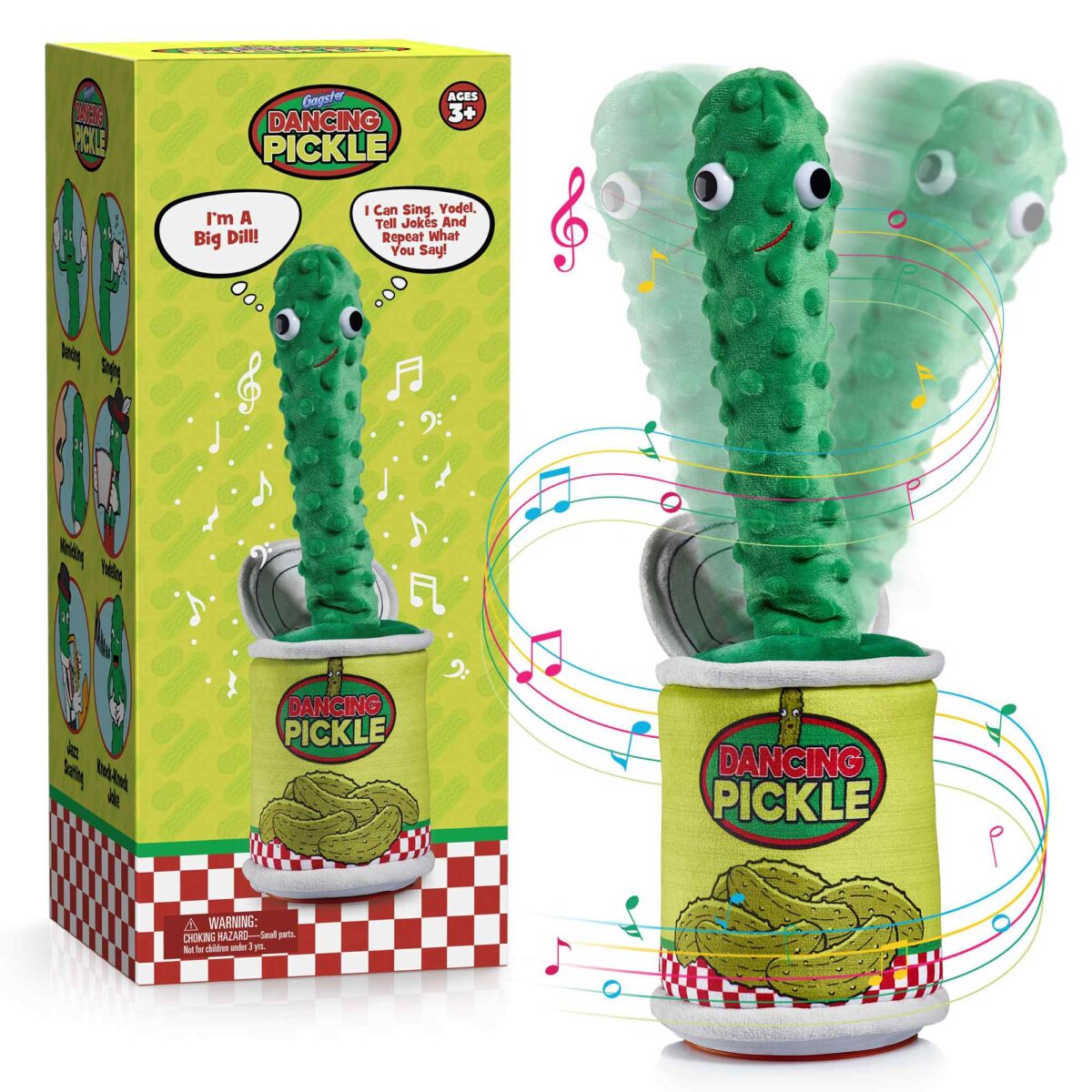dance novelty items yodeling toy singing pickle