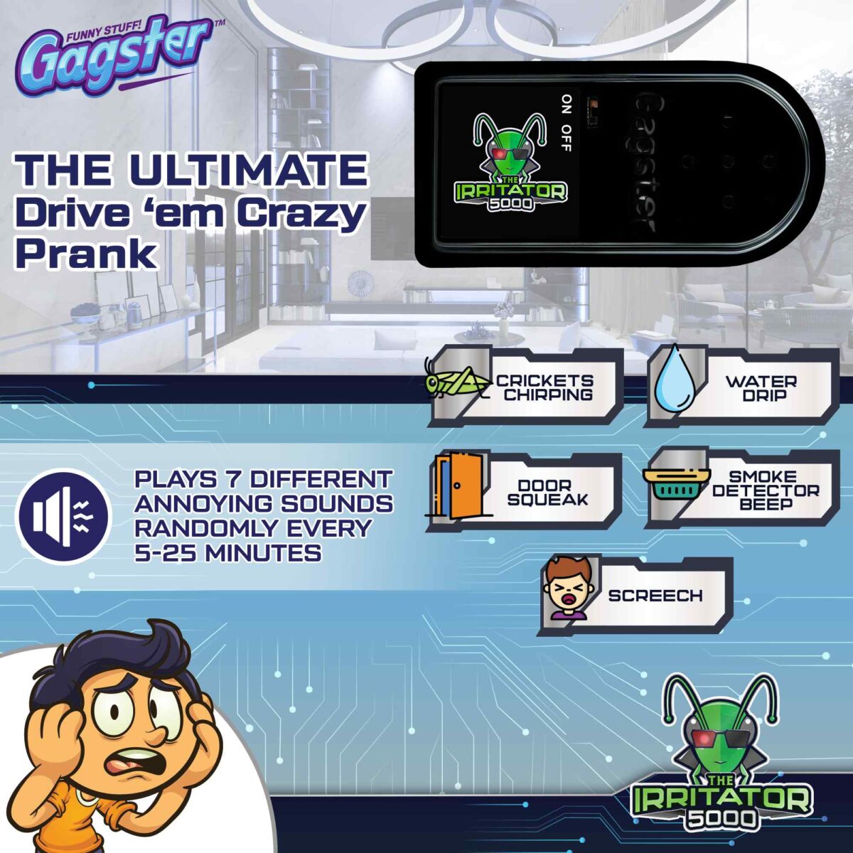 "gagster products The Irritator 5000 ultimate cricket noise prank noisemaker PCB torture device small beeping device annoying pcb beeping prank device annoyingpcb - the prank device that won’t stop beeping for 3 years how to find annoying pcb hidden annoying noise maker annoying pcb amazon annoying pcb instructions annoying pcb beeper annoying pcb mini"