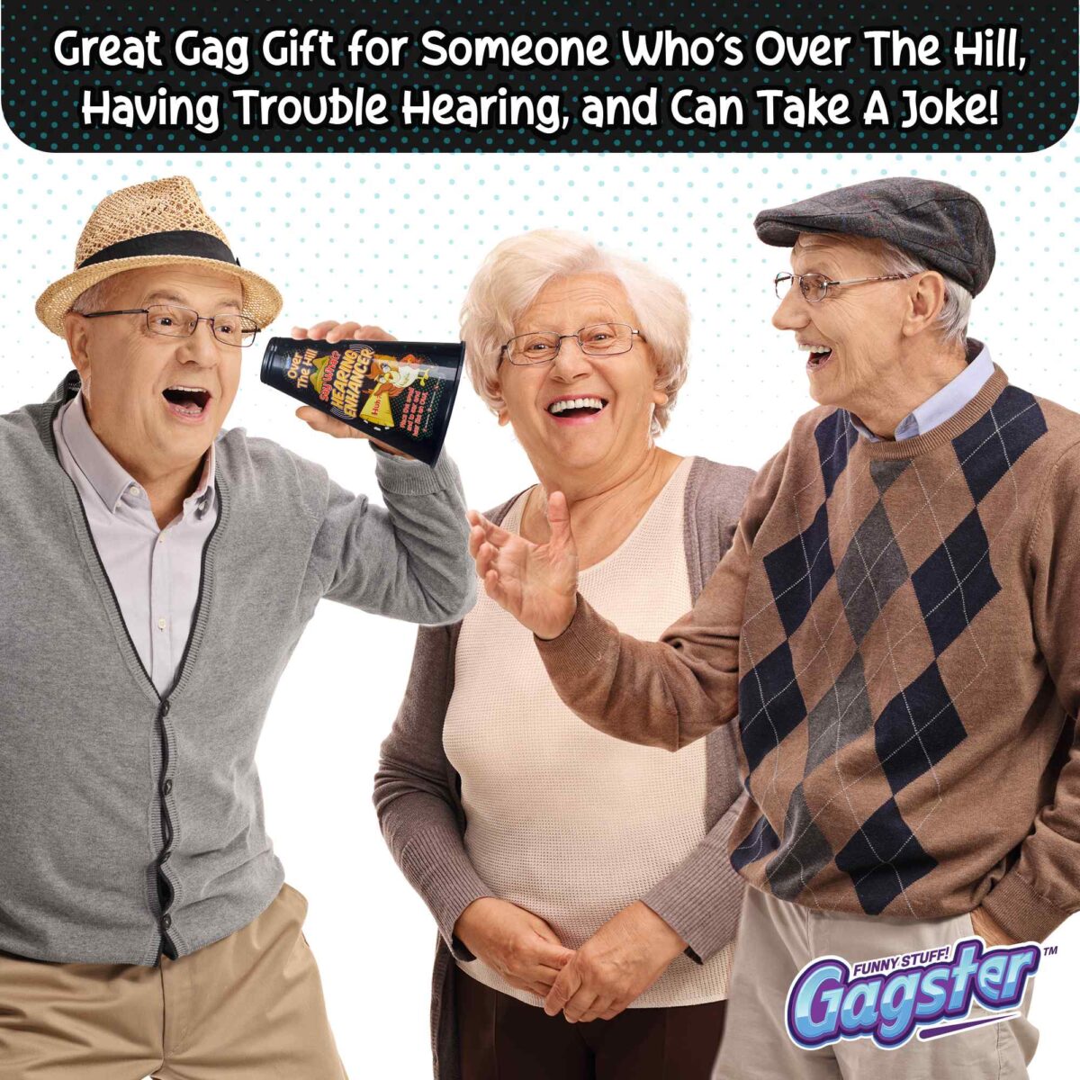 over the hill gifts ear horn for hearing ear trumpet gag gift 40 gag gifts for men turning 50 old people gag gifts