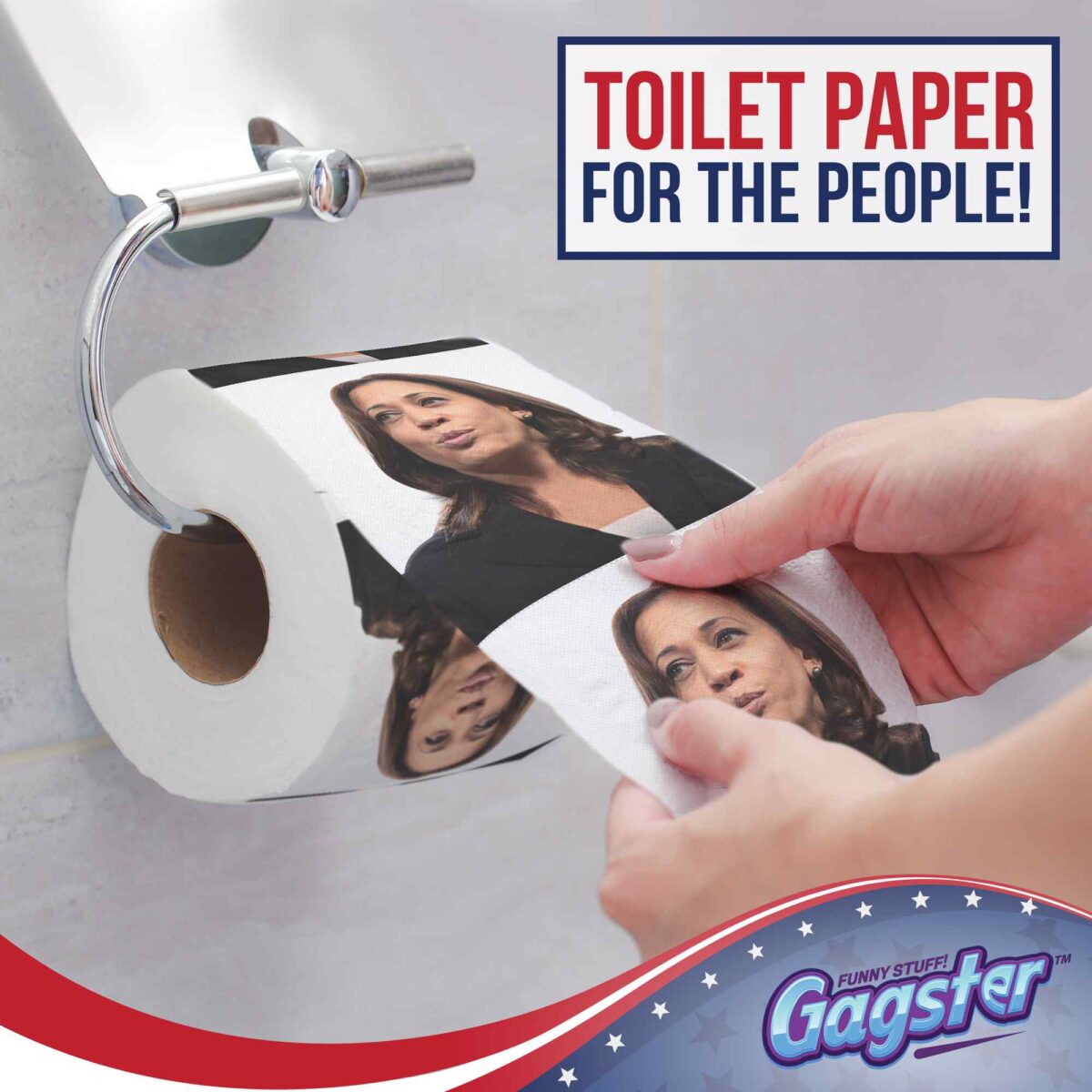 Kamala Toilet Paper Funny Political Humor Gag Gift Full Color Roll Toilet Paper amazon Kamala toilet paper buy Kamala toilet paper